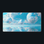 Dreamy Sky Surreal Nature Landscape デスクマット<br><div class="desc">A serene surreal landscape where crystal-clear spheres float peacefully beneath an expansive blue sky filled with soft clouds.</div>