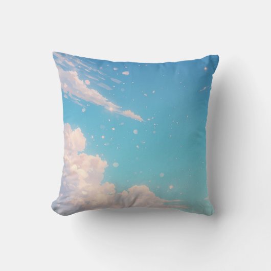 Dreamy Sky Throw Pillow クッション (正面)