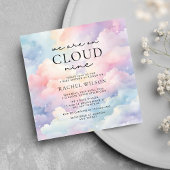 Dreamy Sky We are on Cloud Nine Baby Shower 招待状