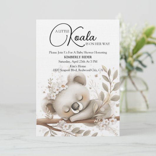 Dreamy Sleeping Koala 招待状 (スタンド正面)