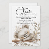 Dreamy Sleeping Koala 招待状 (正面/裏面)