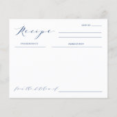 Dreamy Spring Bridal Shower Activity Recipe Card  (裏面)