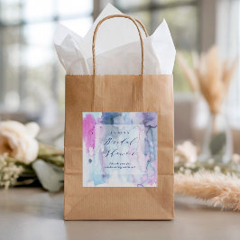 Dreamy Spring Bridal Shower Favor Label Stickers スクエアシール