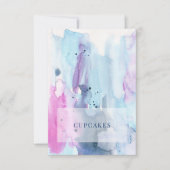 Dreamy Spring Bridal Shower Folded Food Label Card サンキューカード (正面)