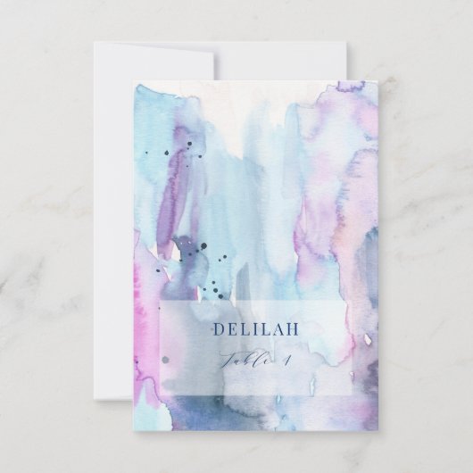 Dreamy Spring Bridal Shower Folded Place Cards サンキューカード (正面)