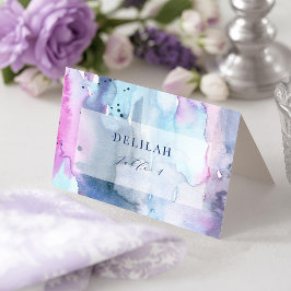 Dreamy Spring Bridal Shower Folded Place Cards サンキューカード