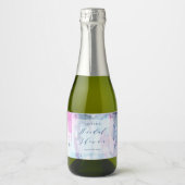 Dreamy Spring Bridal Shower Mini Wine Labels スパークリングワインラベル (正面)