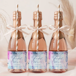 Dreamy Spring Bridal Shower Mini Wine Labels スパークリングワインラベル