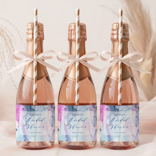 Dreamy Spring Bridal Shower Mini Wine Labels スパークリングワインラベル
