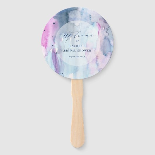 Dreamy Spring Bridal Shower Paper Welcome Fans ハンドファン (裏面)