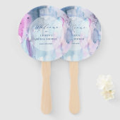 Dreamy Spring Bridal Shower Paper Welcome Fans ハンドファン (正面&裏面)