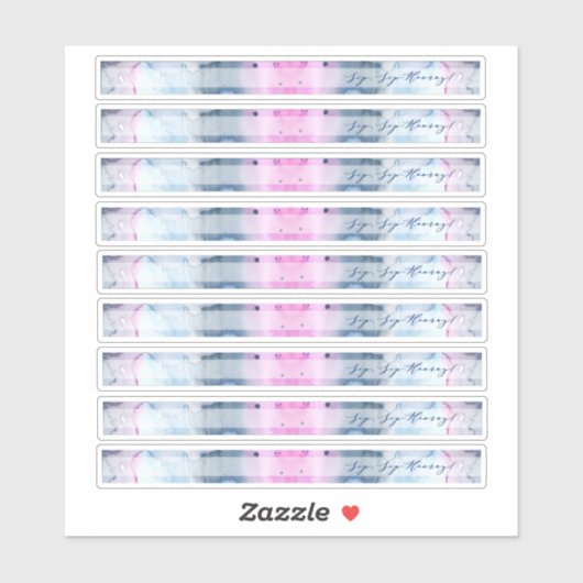 Dreamy Spring Bridal Shower Straw Flag Stickers シール (シート)