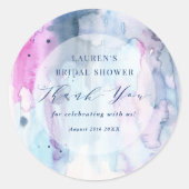 Dreamy Spring Bridal Shower Thank you Stickers ラウンドシール (正面)