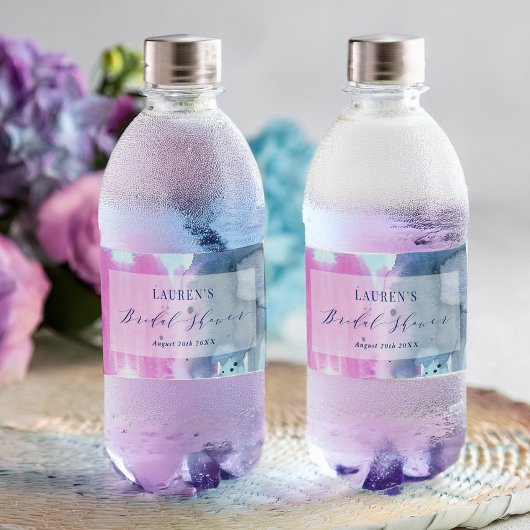 Dreamy Spring Bridal Shower Water Bottle Labels ペットボトルラベル