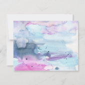 Dreamy Spring Pink & Navy Bridal Shower Invitation 招待状 (裏面)