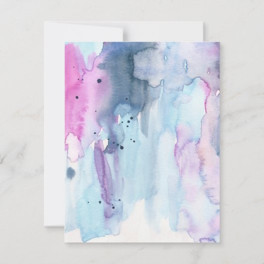 Dreamy Spring Watercolor Bridal Shower Invitation 招待状 (裏面)