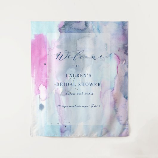 Dreamy Spring Welcome Cloth Tapestry Backdrop Sign タペストリー (正面)