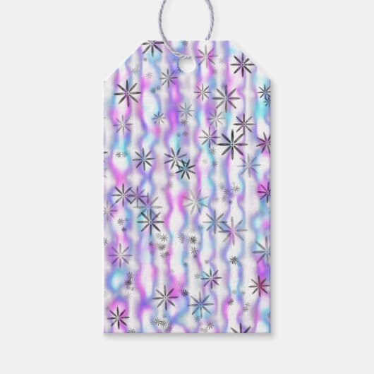 Dreamy Starburst Waves Pattern ギフトタグ (正面)
