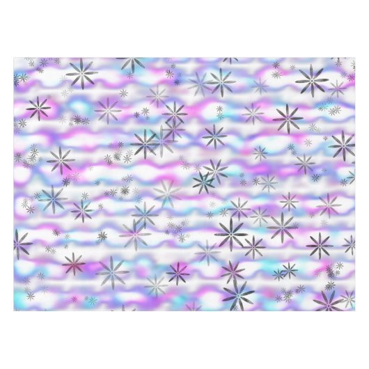 Dreamy Starburst Waves Pattern テーブルクロス (正面(横))