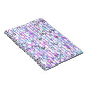 Dreamy Starburst Waves Pattern ノートブック (右側)