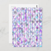 Dreamy Starburst Waves Pattern ポストカード (正面/裏面)