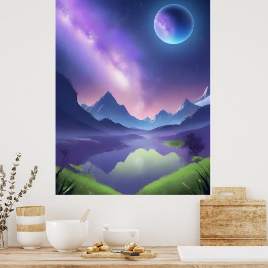 Dreamy Starry Night ポスター (キッチン)