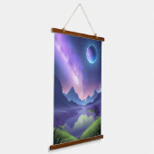 Dreamy Starry Night 吊り下げ型タペストリー (傾斜あり)