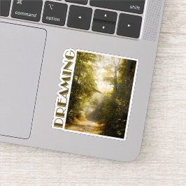 Dreamy sunlit park, nature aesthtetic photo シール