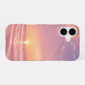 Dreamy Sunset Beach & Stardust Phone Case iPhone 16ケース (裏面横)