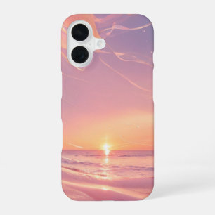 Dreamy Sunset Beach & Stardust Phone Case iPhone 16ケース