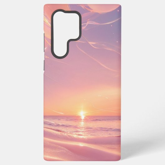 Dreamy Sunset Beach & Stardust Phone Case Samsung Galaxyケース (裏面)