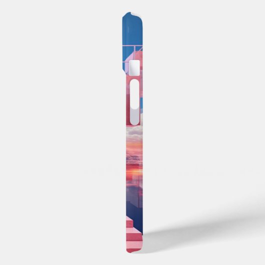 Dreamy Vaporwave Staircase iPhone 15 Case Case-Mate iPhoneケース (裏面 / 左)