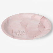 Dreamy Waterカラー抽象芸術結婚の赤面ID817 ペーパープレート (アングル)