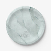 Dreamy Waterカラー結婚抽象芸術の緑/Bl ID817 ペーパープレート (正面)