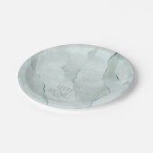 Dreamy Waterカラー結婚抽象芸術の緑/Bl ID817 ペーパープレート (アングル)