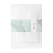 Dreamy Waterカラー結婚抽象芸術の緑/Bl ID817 招待状ベリーバンド (正面例)