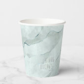 Dreamy Waterカラー結婚抽象芸術の緑ID817 紙コップ (裏面)