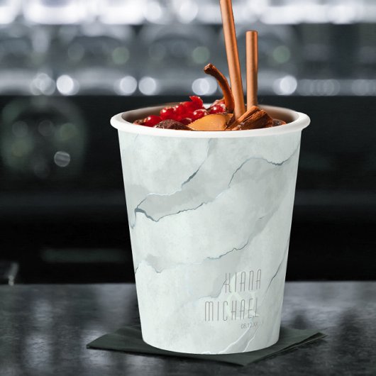 Dreamy Waterカラー結婚抽象芸術の緑ID817 紙コップ