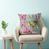 Dreamy Watercolor Butterfly Pillow クッション (椅子)