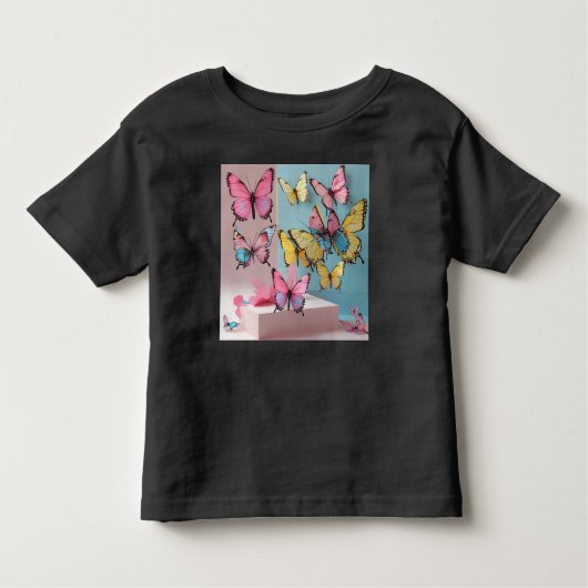 Dreamy Watercolor Butterfly T-Shirt for Toddler トドラーTシャツ (正面)