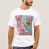 Dreamy Watercolor Butterfly T-Shirt Tシャツ (正面)