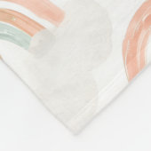 Dreamy Watercolor Pastel Nursery Blanket | Rainbow フリースブランケット (角)
