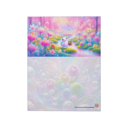 Dreamy Watercolor Salamander Notepad ノートパッド (回転)