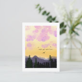 Dreamy Watercolor “Wish You Were Here” Postcard  ポストカード (スタンド正面)