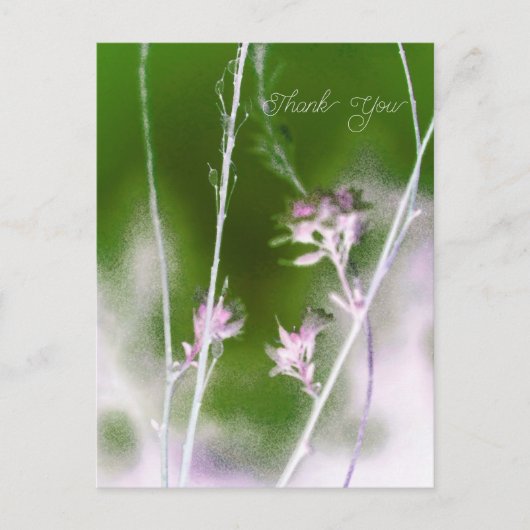 Dreamy Wildflowers – Pastel Nature Thank You Card シーズンポストカード (正面)