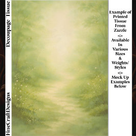 Dreamy Woodland Path Background EZ4 Decoupage 薄葉紙