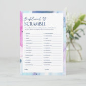 Dreamy Word Scramble Bridal Party Game Card 招待状 (スタンド正面)