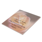 Dreamy Yellow Rose Flower Personalized Wedding タイル (側面)