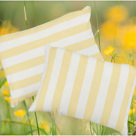  Dreamy Yellow White Stripe アクセントクッション