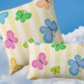  Dreamy Yellow White Stripe アクセントクッション